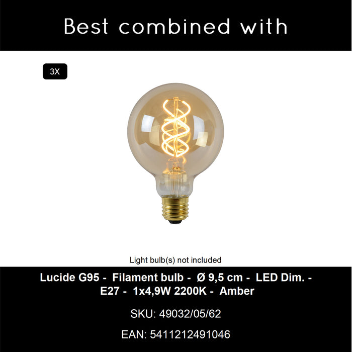 Lucide MESH Hanglamp - Mat Goud | Messing
