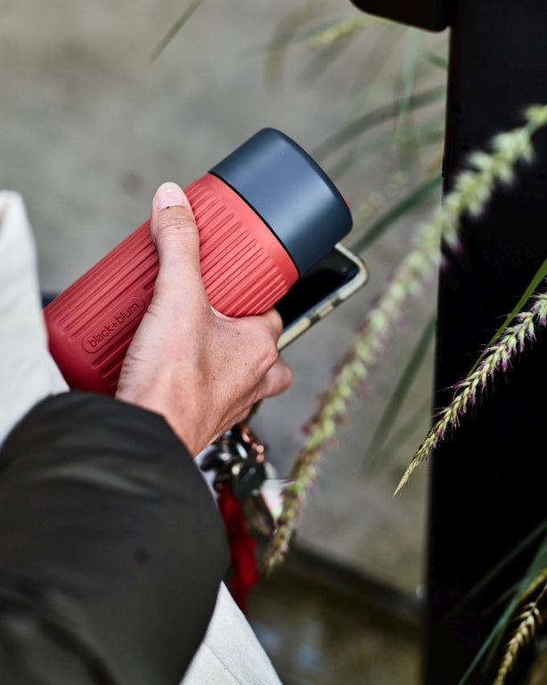 Black+Blum Glazen Reisbeker - 340ml - Rood