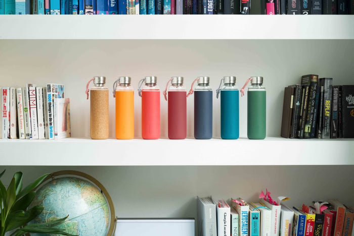 Black+Blum Glazen Waterfles - 600ml - Oranje