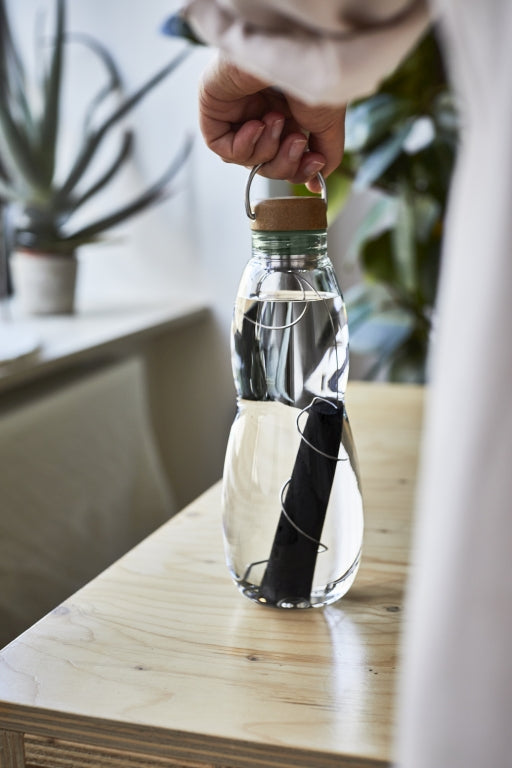 Black+Blum Eau Good Glazen Waterfles - 650ml - Groen