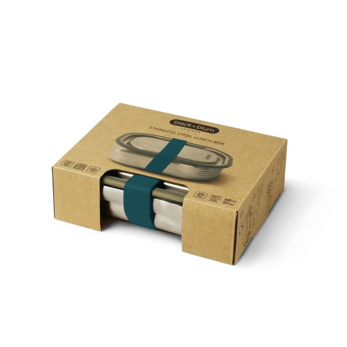 Black+Blum RVS Lunchbox - 600ml - Blauw