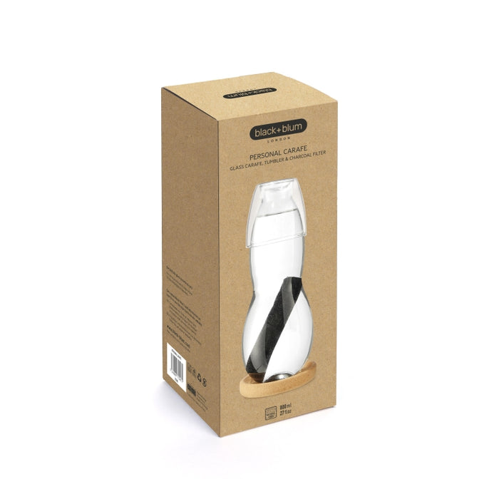 Black+Blum Personal Waterkaraf met Filter en Glas - 800ml