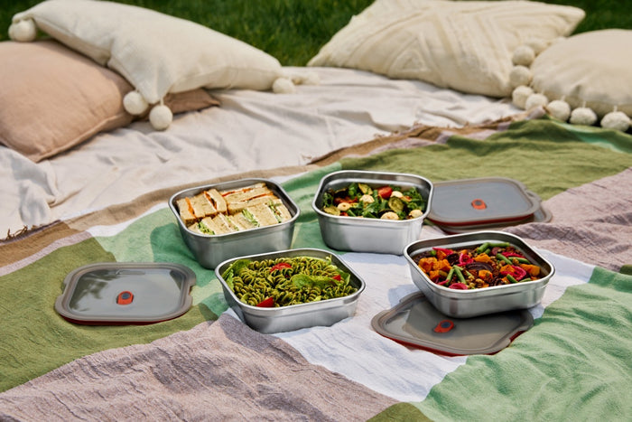 Black+Blum RVS Lunchbox - Geschikt voor Magnetron - Vierkant - 1.1 Ltr