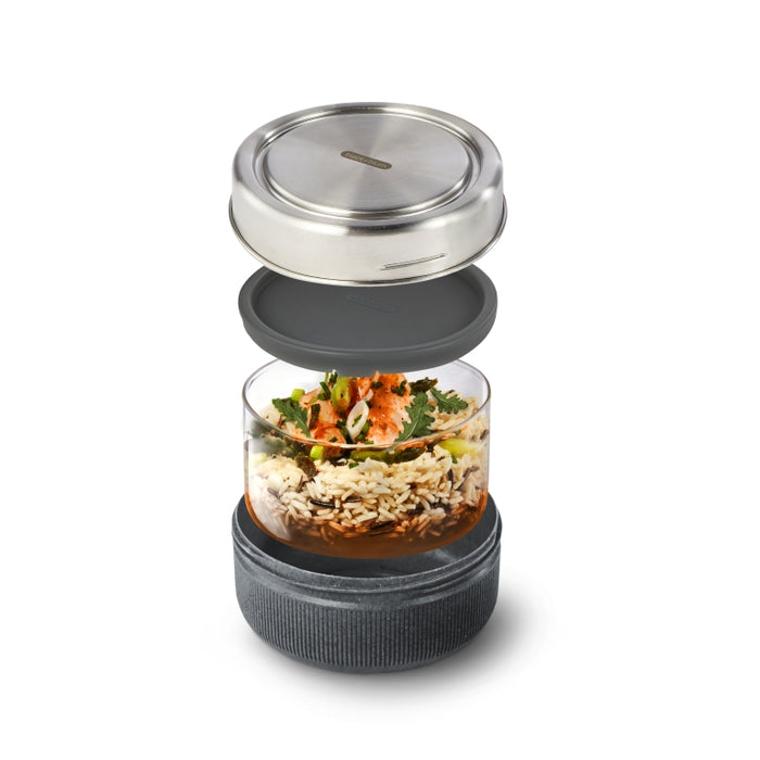 Black+Blum Glazen Lunchbox - Kom - 750ml - Grijs