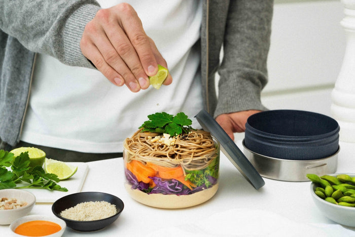 Black+Blum Glazen Lunchbox - Kom - 750ml - Grijs