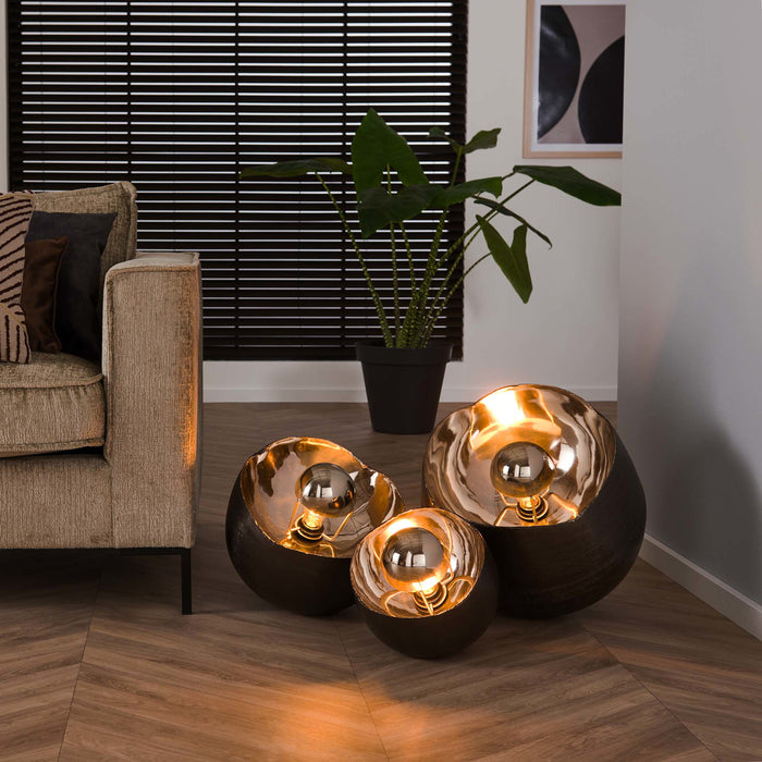 Giga Meubel - Tafellamp Mirror Ø28cm Zwart Nikkel