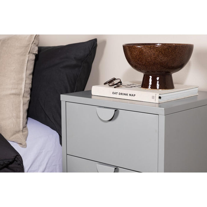 Svea - Salvo nachtkastje - 2 laden - grijs