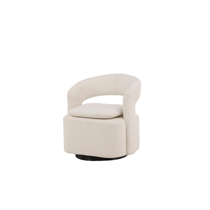 Svea - Teno draaibare fauteuil - boucle - wit