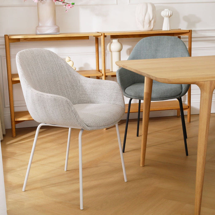 Nolon Nora-Mae Eetkamerstoel Beige Gemêleerd - Armleuning - Zwarte