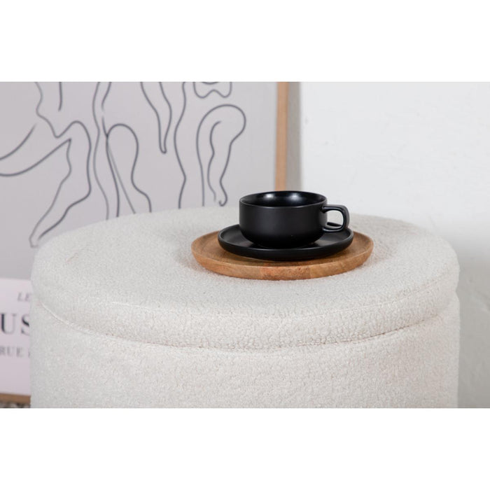 Svea - Blaze poef - teddy - wit