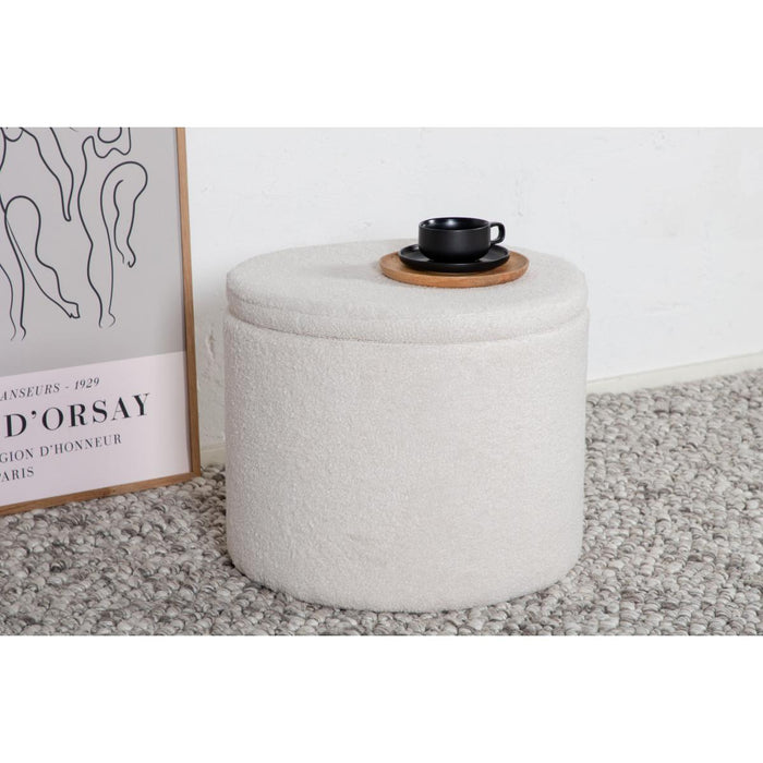 Svea - Blaze poef - teddy - wit