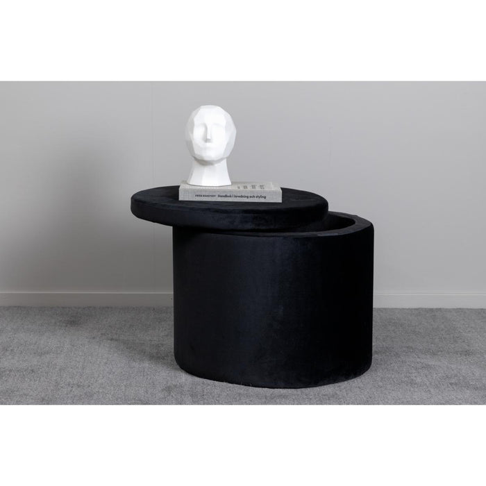 Svea - Blaze poef - velvet - zwart