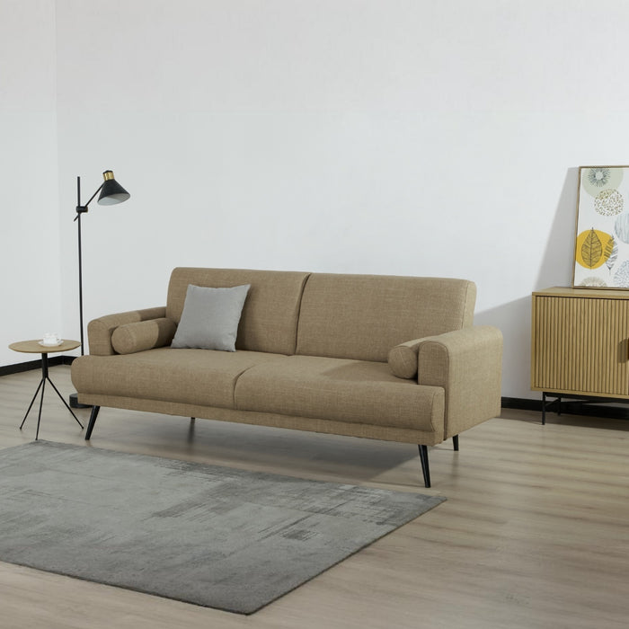 Giga Meubel - Slaapbank Beige 210cm - Metaal & Stof - Bank Jason