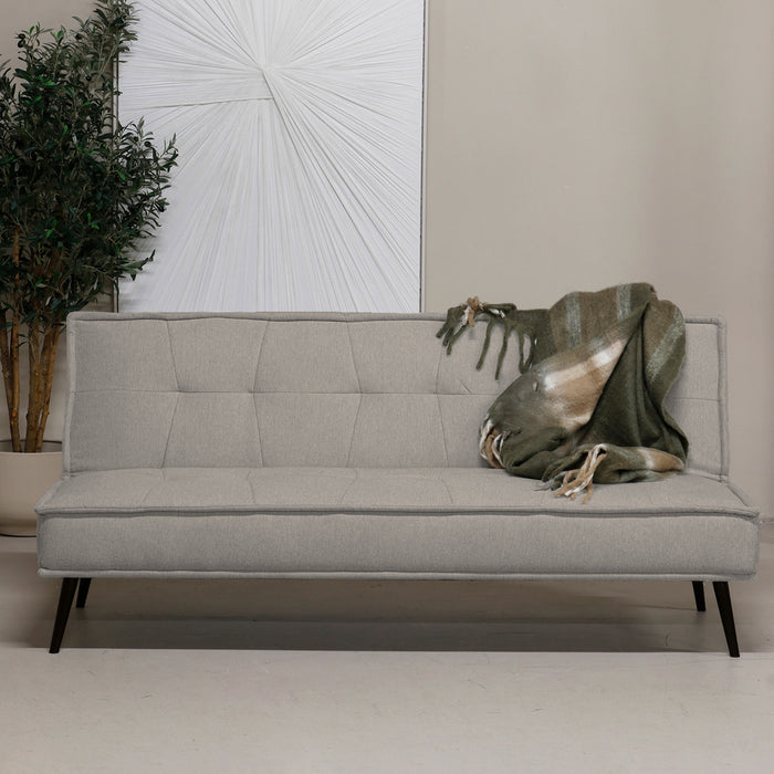 Giga Meubel - Slaapbank Taupe 180cm - Metaal & Stof - Bank Kathy