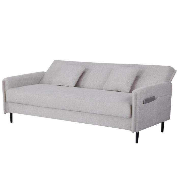 Giga Meubel - Slaapbank Beige 200cm - Incl. Opbergruimte - Bank Torvi