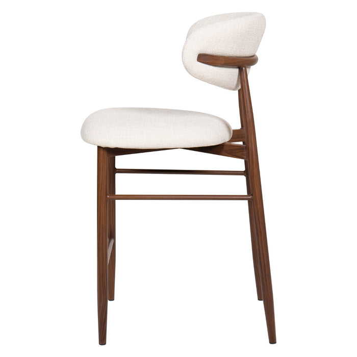 Giga Meubel - Barkruk Beige - Stof|Metaal - Alexia - Set van 2