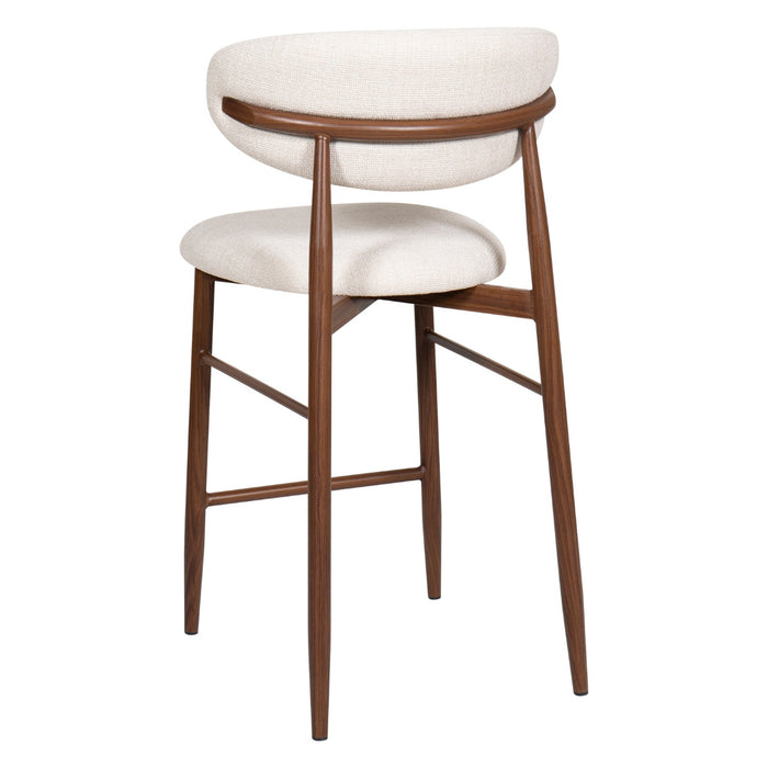 Giga Meubel - Barstoel Beige - Stof|Metaal - Alexia - Set van 2