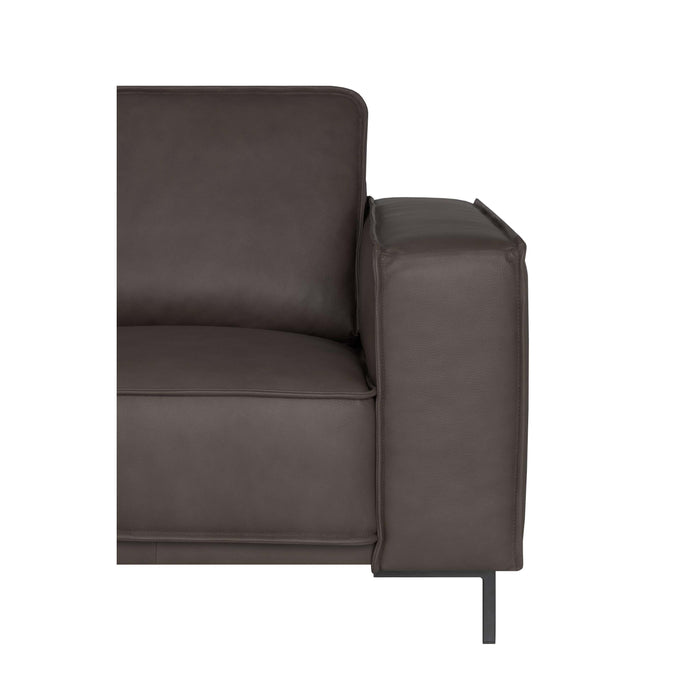 by fonQ Brisk Hoekbank met Chaise Longue Links - Buffelleer - Donkerbruin