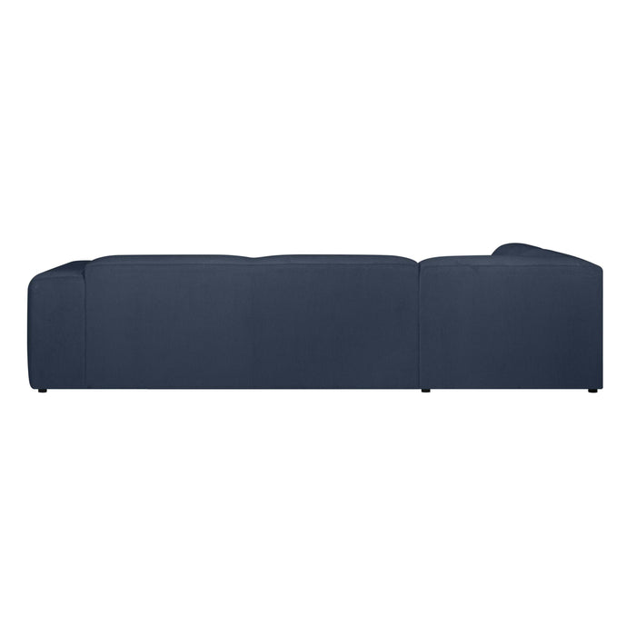 by fonQ Wonder 5-zits Hoekbank Links - Open Eind - Rib - Navy