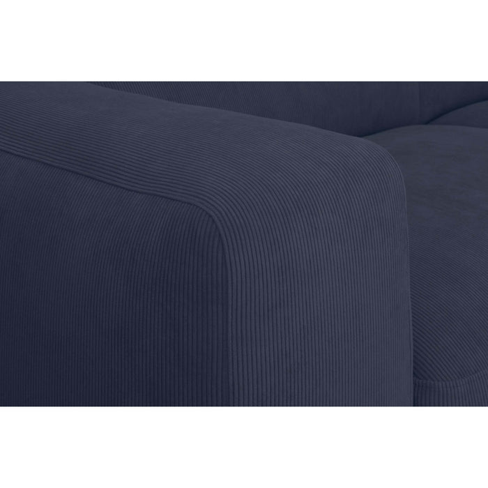 by fonQ Wonder 5-zits Hoekbank Links - Open Eind - Rib - Navy