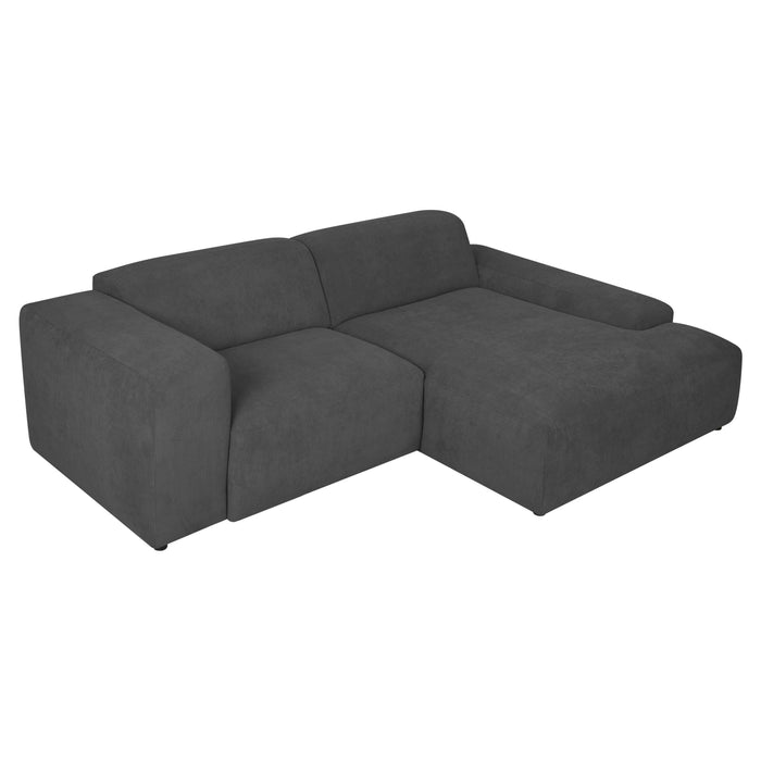 by fonQ Wonder 3-zits Hoekbank met Chaise Longue Rechts - Rib - Antraciet