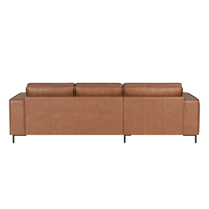 by fonQ Brisk Hoekbank met Chaise Longue Links - Buffelleer - Cognac