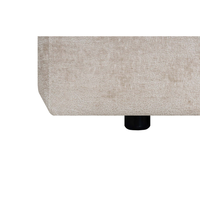 by fonQ Plume 3-zits Hoekbank met Chaise Longue Rechts - Chenille - Beige