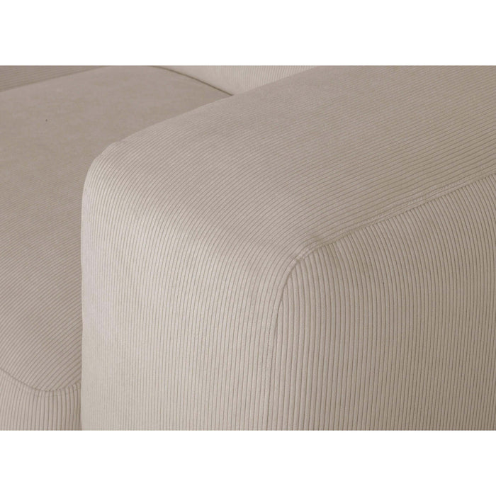 by fonQ Wonder 4-zits Hoekbank met Chaise Longue Links - Rib - Beige