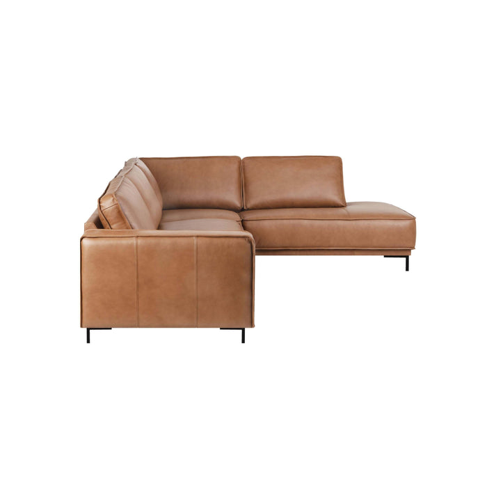 by fonQ Brisk Hoekbank Rechts - Buffelleer - Cognac