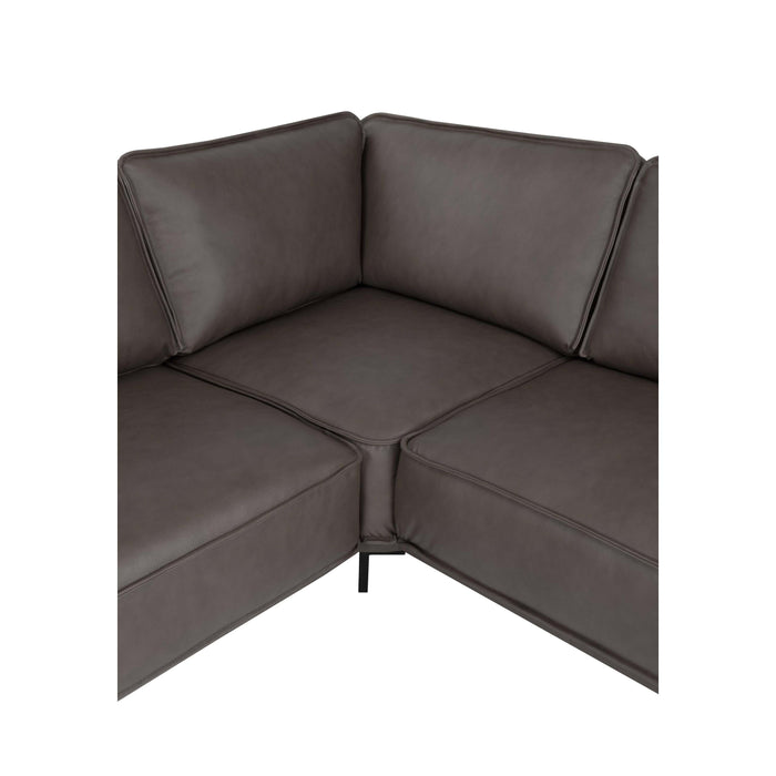 by fonQ Brisk Hoekbank Rechts - Buffelleer - Donkerbruin