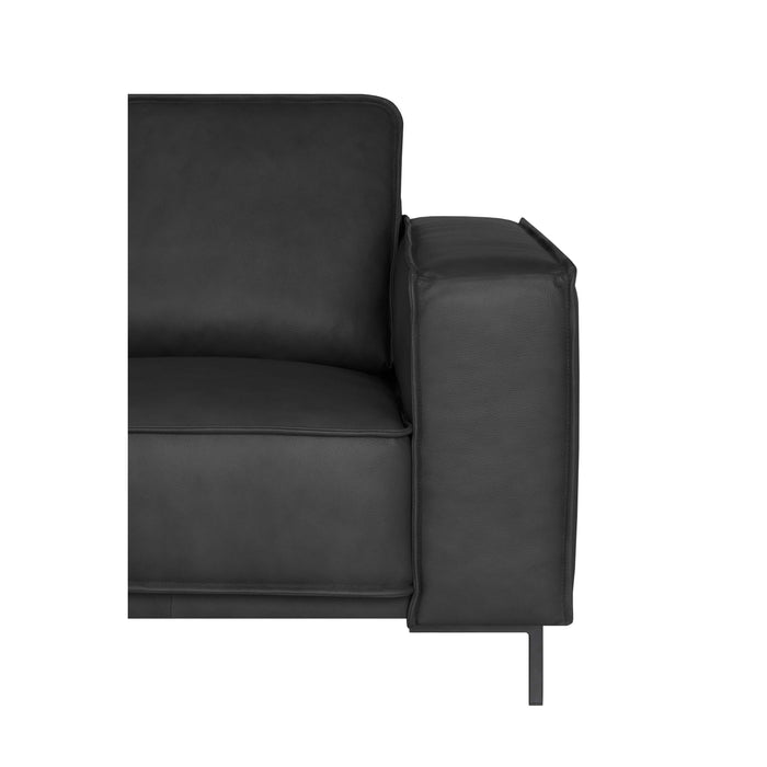 by fonQ Brisk Hoekbank met Chaise Longue Links - Buffelleer - Zwart