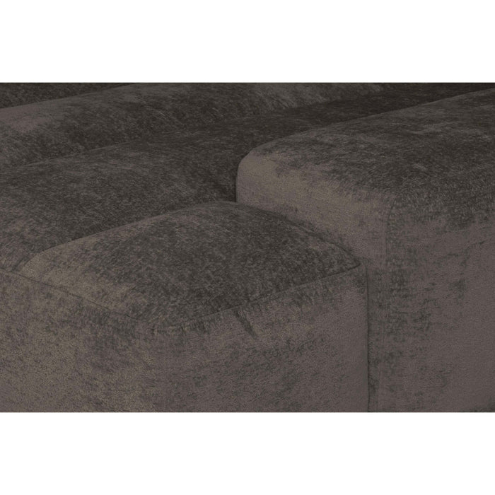 by fonQ Plume 3-zits Hoekbank met Chaise Longue Rechts - Chenille - Taupe