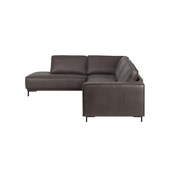 by fonQ Brisk Hoekbank Links - Buffelleer - Donkerbruin