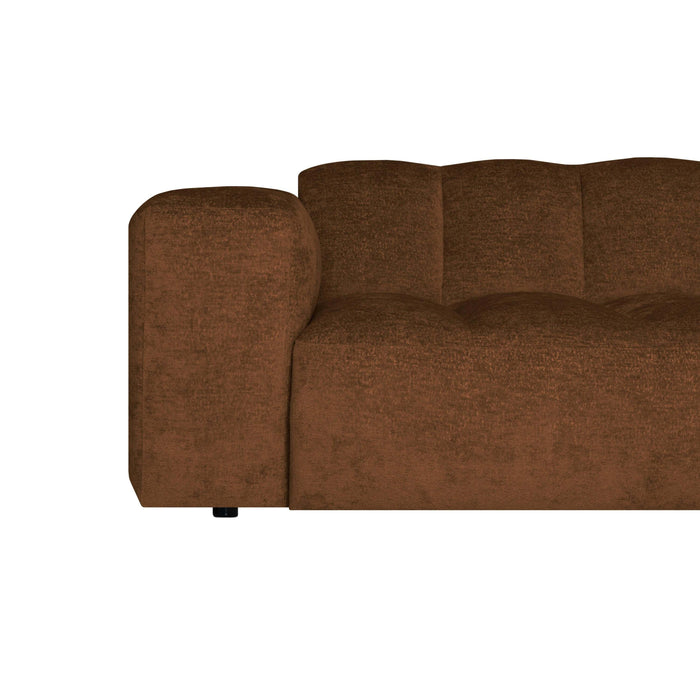 by fonQ Plume 3-zits Hoekbank met Chaise Longue Rechts - Chenille - Terra