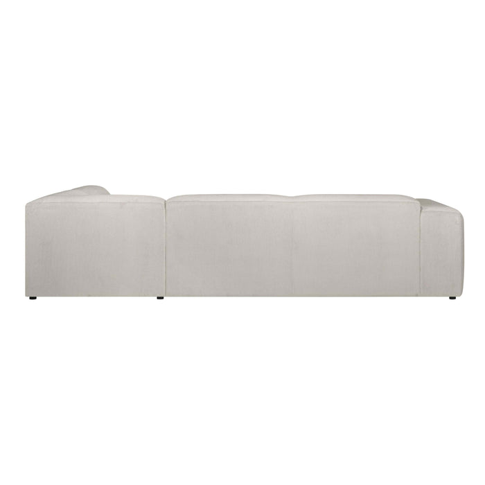 by fonQ Wonder 5-zits Hoekbank Rechts - Open Eind - Rib - Zand