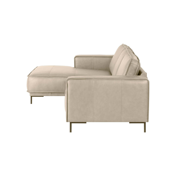 by fonQ Brisk Hoekbank met Chaise Longue Links - Buffelleer - Cognac