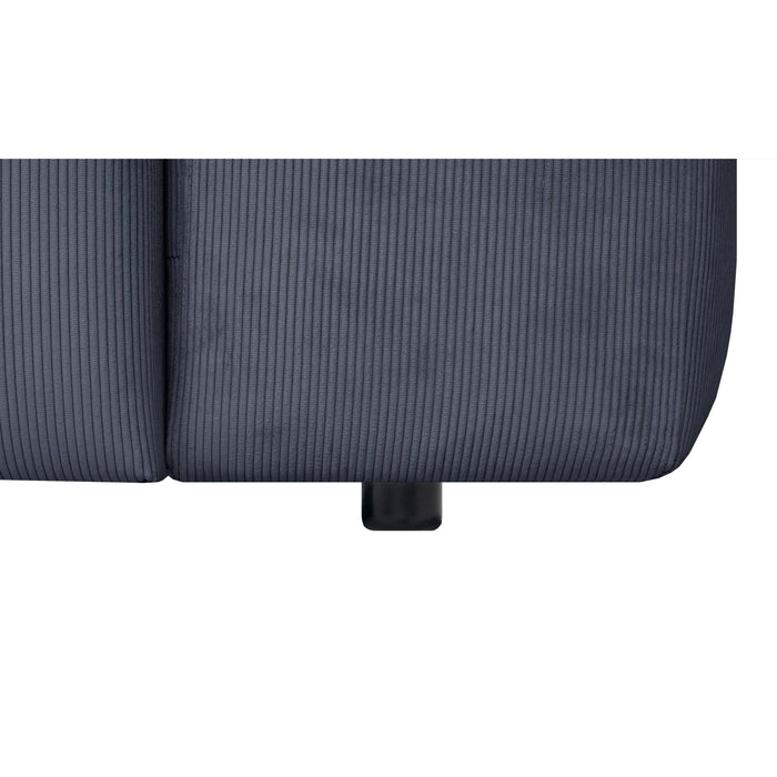 by fonQ Wonder 4-zits Hoekbank Links - Open Eind - Rib - Navy