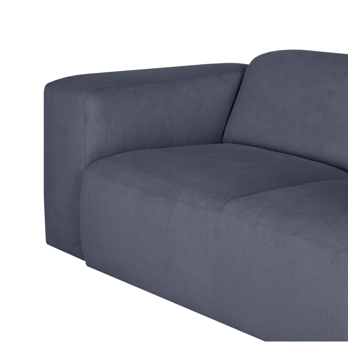 by fonQ Wonder 4-zits Hoekbank Links - Open Eind - Rib - Navy