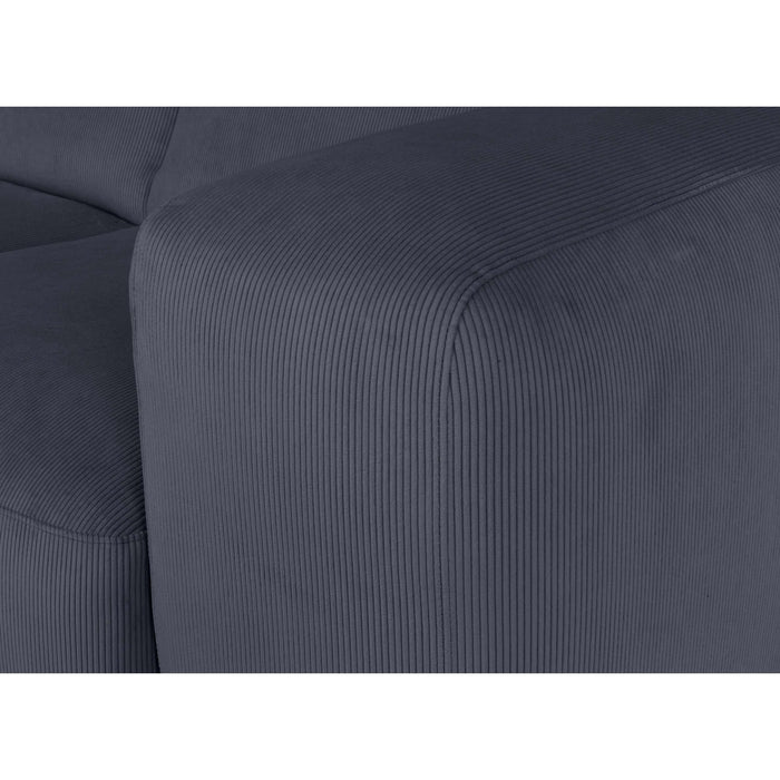 by fonQ Wonder 4-zits Hoekbank Links - Open Eind - Rib - Navy