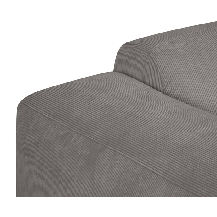 by fonQ Wonder 3-zitsbank - Rib - Grijs