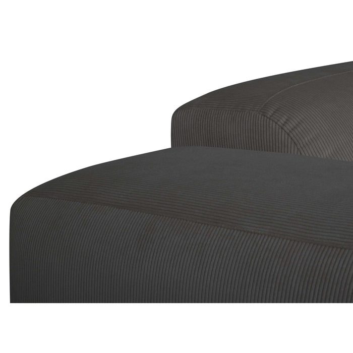 by fonQ Wonder 4-zits Hoekbank met Chaise Longue Rechts XL - Rib - Antraciet
