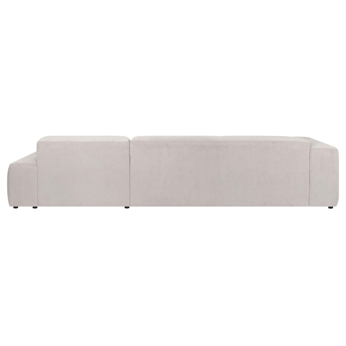 by fonQ Wonder 5-zits Hoekbank met Chaise Longue Rechts - Rib - Zand