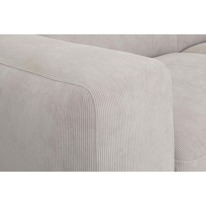 by fonQ Wonder 5-zits Hoekbank met Chaise Longue Rechts - Rib - Zand