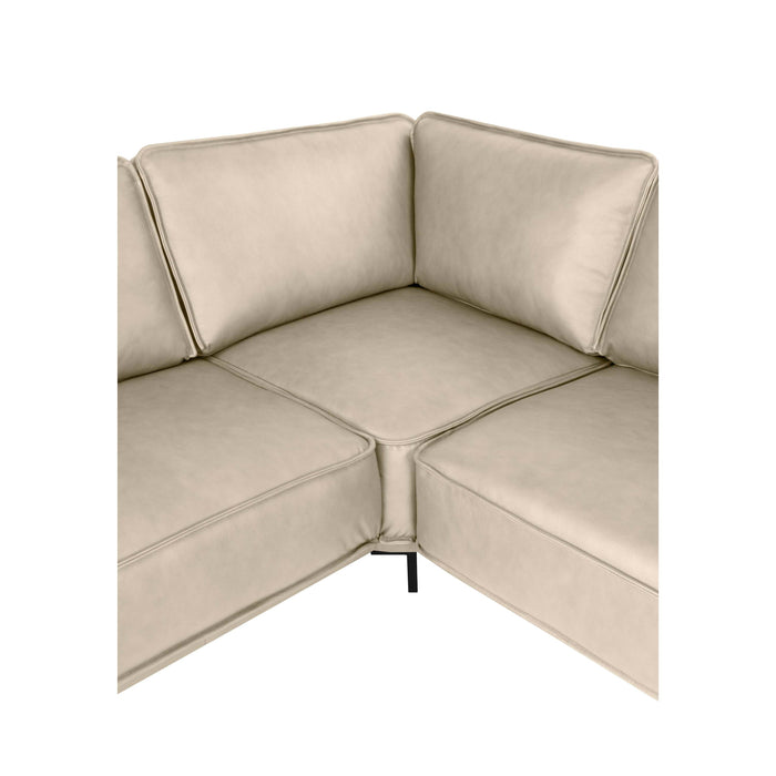 by fonQ Brisk Hoekbank Links - Buffelleer - Beige