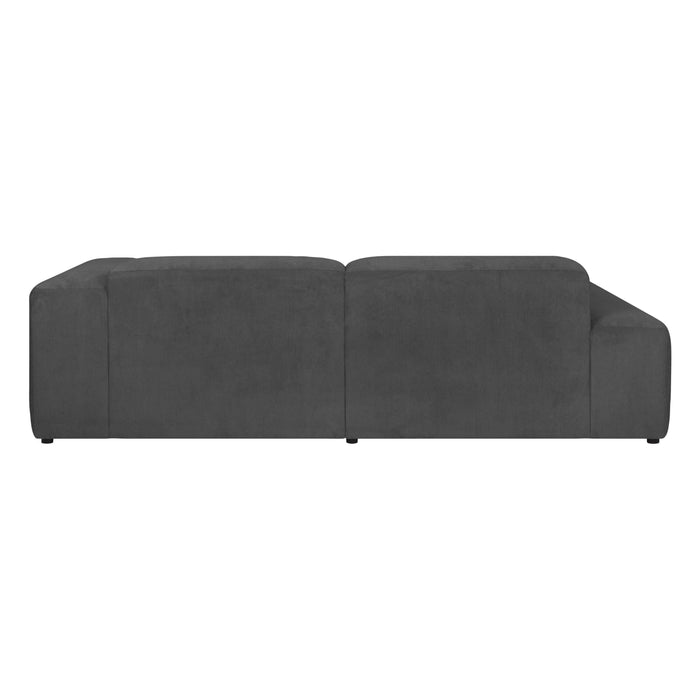 by fonQ Wonder 3-zits Hoekbank met Chaise Longue Links - Rib - Antraciet