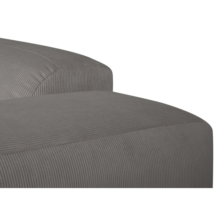 by fonQ Wonder 4-zits Hoekbank met Chaise Longue Links XL - Rib - Grijs
