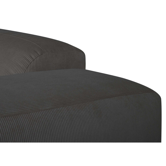 by fonQ Wonder 4-zits Hoekbank met Chaise Longue Links - Rib - Antraciet