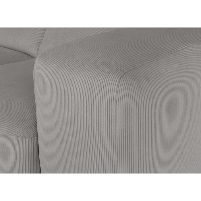 by fonQ Wonder 4-zits Hoekbank Links - Rib - Grijs