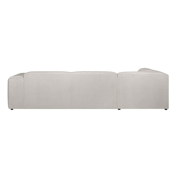 by fonQ Wonder 5-zits Hoekbank Links - Open Eind - Rib - Zand