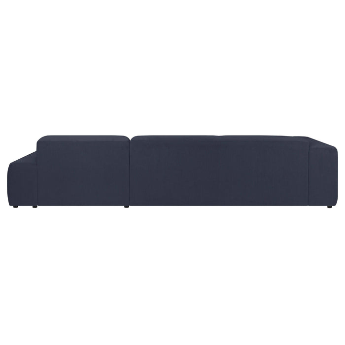 by fonQ Wonder 5-zits Hoekbank met Chaise Longue Rechts - Rib - Navy
